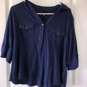Navy Button up